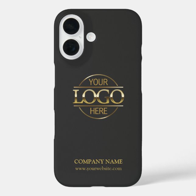 Minimalist Grey Promotional Company Business Logo Case-Mate iPhone Case (Back)