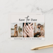 Minimalist Grey Save The Date