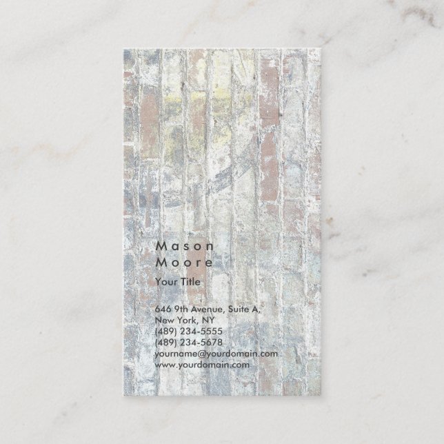 Minimalist Grey Wall Plain Modern Professional Business Card (Front)