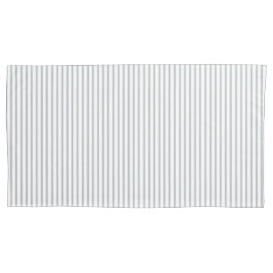 Minimalist Grey White Vertical Pinstripe Pillowcase