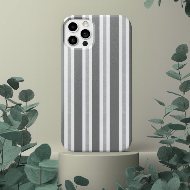 Minimalist Grey White Vertical Stripes Pattern (Creator Uploaded)