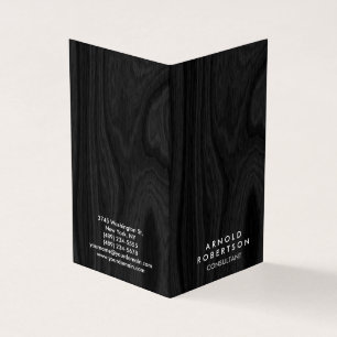 Minimalist Grey Wood Floor Modern Stylish Elegant Business Card