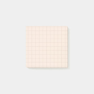 Minimalist Grid Post-it® Notes in Champagne Tones