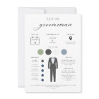 Minimalist Groomsmen Info Card