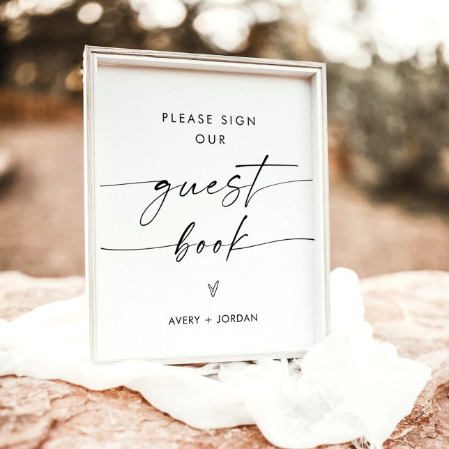 Minimalist Guest Book Sign | Modern Wedding Sign (Creator Uploaded)