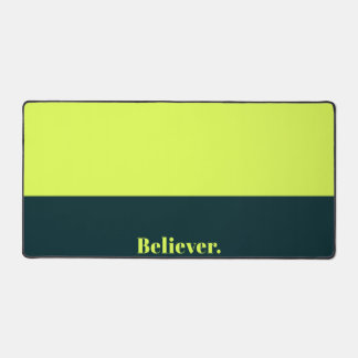 Minimalist Gun Metal Neon Two-Tone Desk Mat
