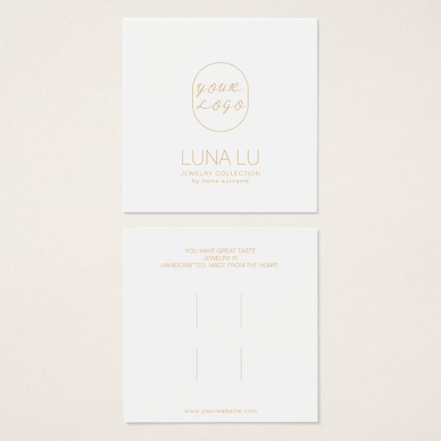 Minimalist Hair Clips Accessories Display Card (Front & Back)