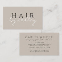 Minimalist Hair Stylist Griege