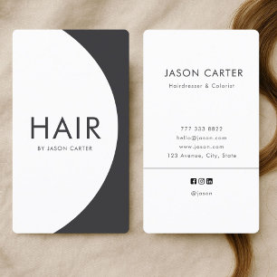 Minimalist Hair Stylist Hairdresser Colourist Business Card