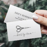 Minimalist Hair Stylist Vintage Scissor Typography Business Card<br><div class="desc">Minimalist Hair Stylist Vintage Scissor Typography Business Cards.</div>
