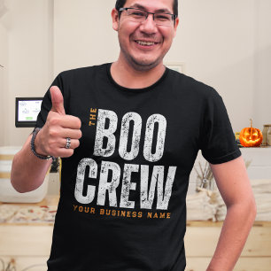 Minimalist Halloween Boo Crew Business Name T-Shirt