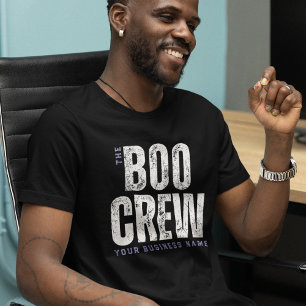 Minimalist Halloween Boo Crew Business Name T-Shirt