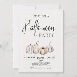 Minimalist Halloween Party Invitation