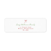 Minimalist Hand Drawn Bow Christmas Return