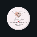Minimalist Hand Heart Gesture Wedding Guest Gift M Magnet<br><div class="desc">Minimalist Hand Heart Gesture Wedding Guest Gift magnet. You can customize the name,  date,  and message.</div>