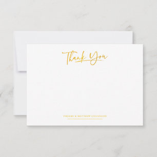 Minimalist Hand-Lettered Thank You Faux Gold