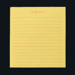 Minimalist Hand Lettering Name Yellow and Orange  Notepad<br><div class="desc">Minimalist Hand Lettering Name Yellow and Orange Notepad</div>