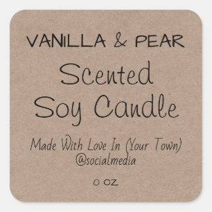 Minimalist Hand Written Product Labels