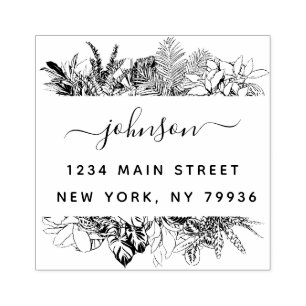Minimalist Hand Written Return Address Rubber Stamp
