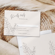 Minimalist handdrawn eucalyptus leaves ivory