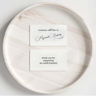 Minimalist Handmade with Love Thank You Enclosure Card