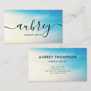 Minimalist Handwritten Calligraphy Custom Business Card