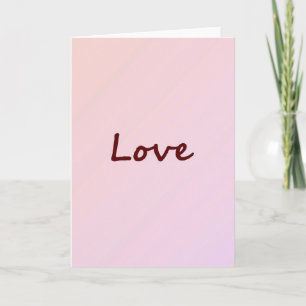 Minimalist Handwritten Love Card