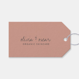 Minimalist Handwritten Script Dusty Rose Business  Gift Tags