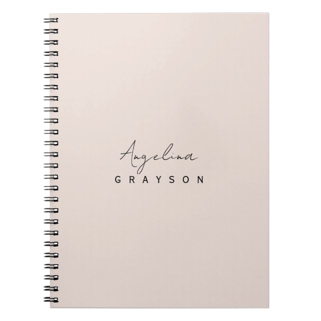 Minimalist handwritten script, simple and modern  notebook (Front)
