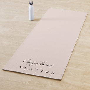 Minimalist handwritten script, simple and modern  yoga mat