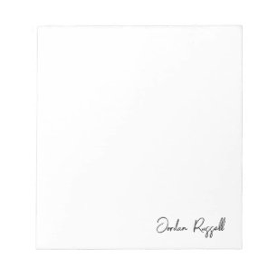 Minimalist Handwritten Signature Script Notepad