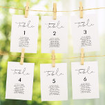 Minimalist handwritten wedding seating chart cards<br><div class="desc">Choose a minimalist calligraphy for your wedding stationery. Modern and striking,  it will suit all your needs. Easily customizable,  you change the text colour or the background as you like.</div>