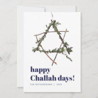 Minimalist Hanukkah Star Watercolor Wreath Blue