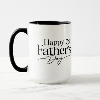 Minimalist Happy Father’s Day Custom Photo Mug 