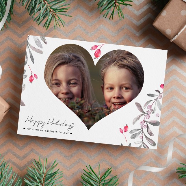 Minimalist Happy Holidays photo Holiday Card (Creator Uploaded)