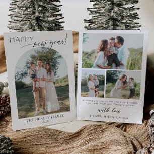 Minimalist Happy New Year Holiday Card