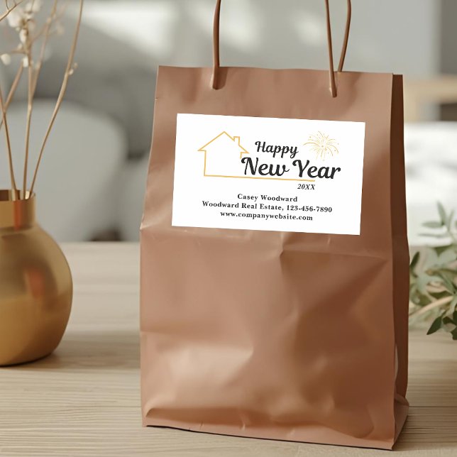 Minimalist Happy New Year | Real Estate Branding  Sticker (Creator Uploaded)