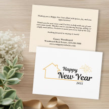 Minimalist Happy New Year | Real Estate Marketing 