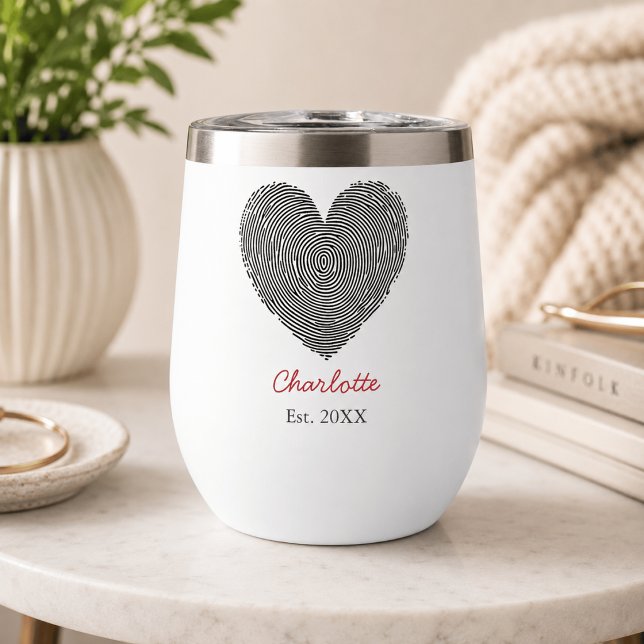 Minimalist Heart Fingerprint Personalized Name  (Creator Uploaded)