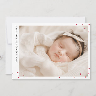 Minimalist Heart Modern Valentine Photo Card