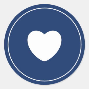 Minimalist Heart Sticker   Blue