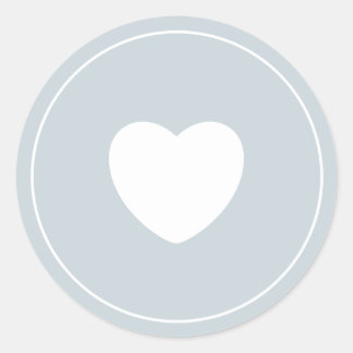 Minimalist Heart Sticker | Ocean Blue
