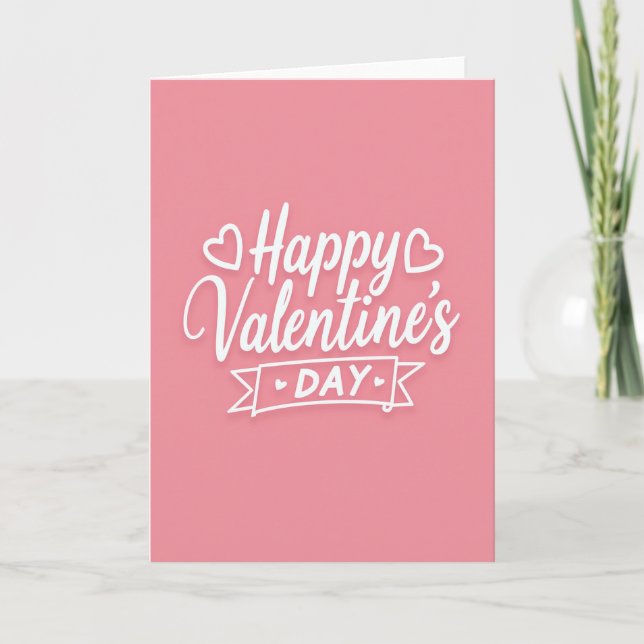 Minimalist Heart Valentines Card (Front)