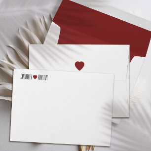 Minimalist Heart Wedding Envelope
