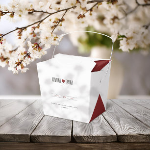 Minimalist Heart Wedding Favor Box