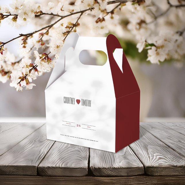 Minimalist Heart Wedding Favor Box (Creator Uploaded)