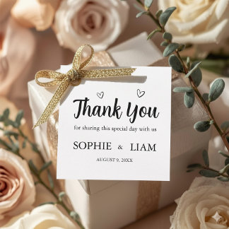 Minimalist Heart Wedding Favour Tag