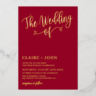 Minimalist Heart Wedding of Invitation