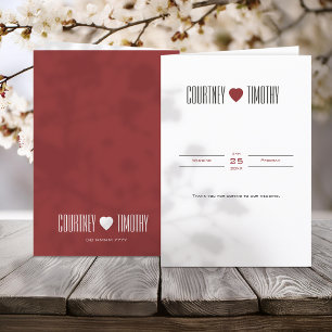 Minimalist Heart Wedding Program