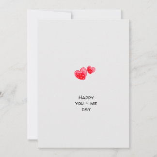 Minimalist Heart You & Me Valentine's Day Special  Holiday Card
